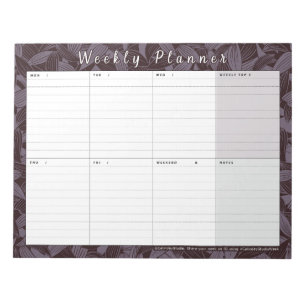 Moody Botanical Weekly Planner   Week in één oogop Notitieblok