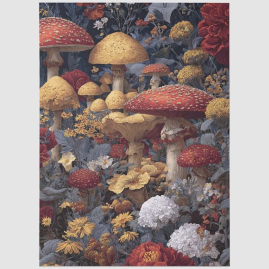 Moody Botanicals en Paddenstoelen Tissuepapier (Voorkant)