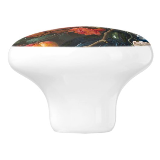  Moody Botanische Bloemen & Fruit Keramische Knop (Zijkant)