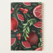 Moody Botanische Granaatappel Patroon Monogram 202 Planner (Achterkant)