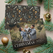 Moody Botanische Horizontale Foto Feestdagenkaart