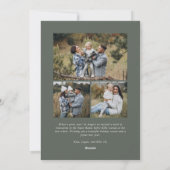 Moody Botanische Multi Foto Dubbelzijdig Feestdagenkaart (Achterkant)