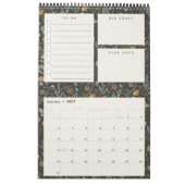Moody Botanische Patroon Maandelijkse Planner Kalender (Jan 2027)