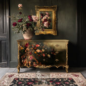 Moody Bouffant Brocade Elegant Lady & Floral Tissuepapier