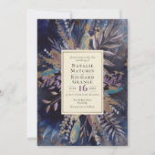 Moody Bouquet botanical bruiloft Uitnodiging (Voorkant)