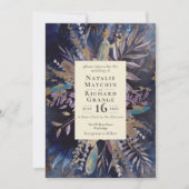 Moody Bouquet botanische bruiloft Kaart (Voorkant)