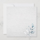 Moody Bourgondië & Navy Blue Floral Lijst Wedding Kaart (Achterkant)