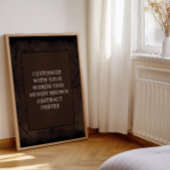 Moody Brown Custom Poster Abstract Ontwerp Uniek