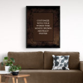 Moody Brown Custom Poster Abstract Ontwerp Uniek