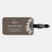 Moody Brown Daisy Custom Text and Colors Bagagelabel (Achterkant horizontaal)