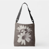 Moody Brown Daisy in warme mocha tonen Crossbody Tas (Voorkant)