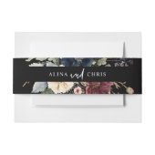 Moody Bruiloft Uitnodiging Belly Band Uitnodigingen Wikkel (Voorkant Voorbeeld)