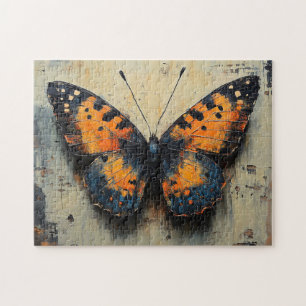 Moody Butterfly op Distressed Wall Legpuzzel