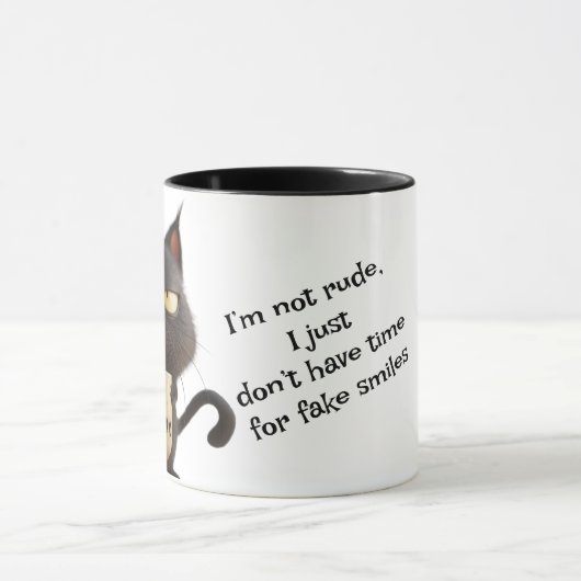 Moody Cat Coffee Mok - Purrfect voor Grumpy Sips (Midden)