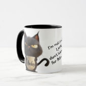 Moody Cat Coffee Mok - Purrfect voor Grumpy Sips (Voorkant links)