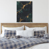 Moody Celestial — Donkere Academics & Kintsugi Sui Canvas Afdruk (Insitu (Slaapkamer))