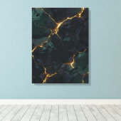 Moody Celestial — Donkere Academics & Kintsugi Sui Canvas Afdruk (Insitu (Houten vloer))