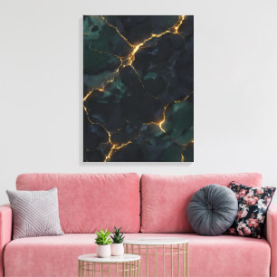 Moody Celestial — Donkere Academics & Kintsugi Sui Canvas Afdruk