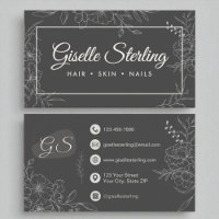 Moody Charcoal Grey Bloemen Line Art Modern Script