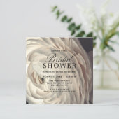 Moody Charm White Floral Vrijgezellenfeest Kaart (Staand voorkant)