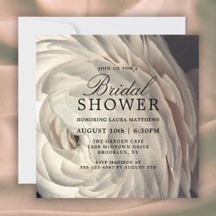 Moody Charm White Floral Vrijgezellenfeest Kaart