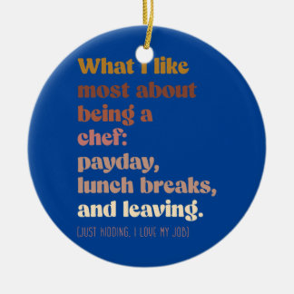 Moody chef Boho  grappig Keramisch Ornament