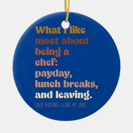 Moody chef Boho  grappig Keramisch Ornament (Voorkant)