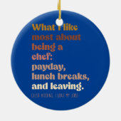 Moody chef Boho  grappig Keramisch Ornament (Achterkant)
