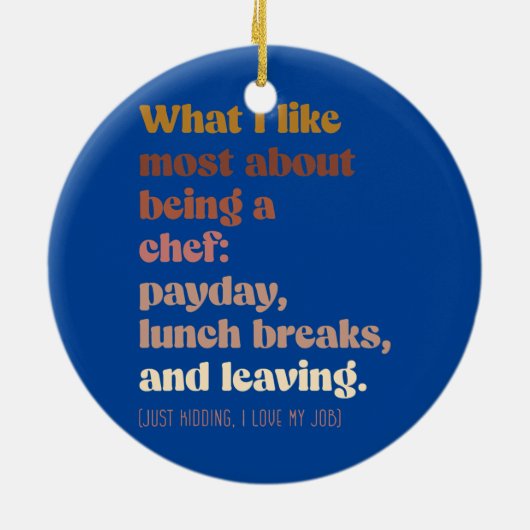Moody chef Boho  grappig Keramisch Ornament (Achterkant)