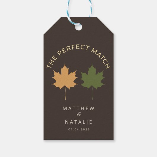 Moody Chocolade Terracotta Sage Perfect Match Cadeaulabel (Voorkant)