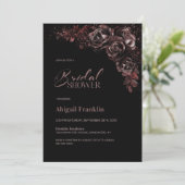 Moody Chocolate Floral Vrijgezellenfeest Kaart (Staand voorkant)