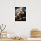 Moody Clouds Art Print Poster (Keuken)