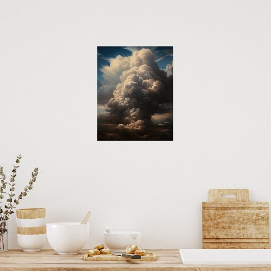 Moody Clouds Art Print Poster (Keuken)