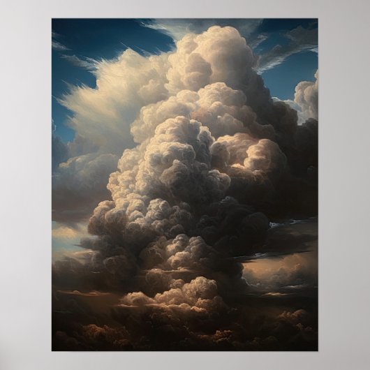 Moody Clouds Art Print Poster (Voorkant)