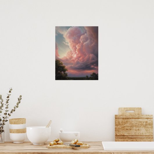 Moody Clouds Art Print Poster (Keuken)