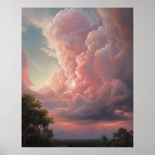 Moody Clouds Art Print Poster (Voorkant)
