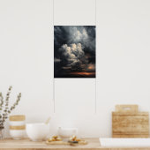 Moody Clouds Art Print Poster (Keuken)