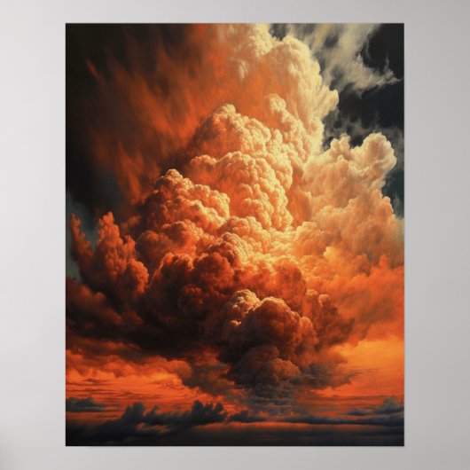 Moody Clouds Art Print Poster (Voorkant)