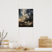 Moody Clouds Art Print Poster (Keuken)
