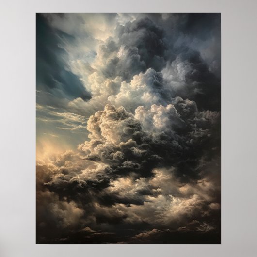 Moody Clouds Art Print Poster (Voorkant)