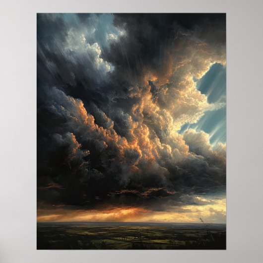 Moody Clouds Art Print Poster (Voorkant)