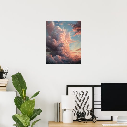 Moody Clouds Art Print Poster (Thuiskantoor)