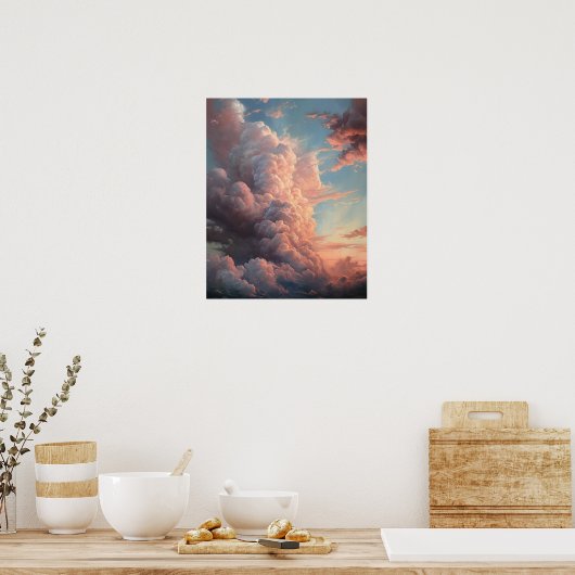 Moody Clouds Art Print Poster (Keuken)