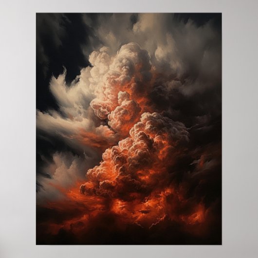 Moody Clouds Art Print Poster (Voorkant)