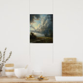 Moody Clouds Art Print Poster (Keuken)