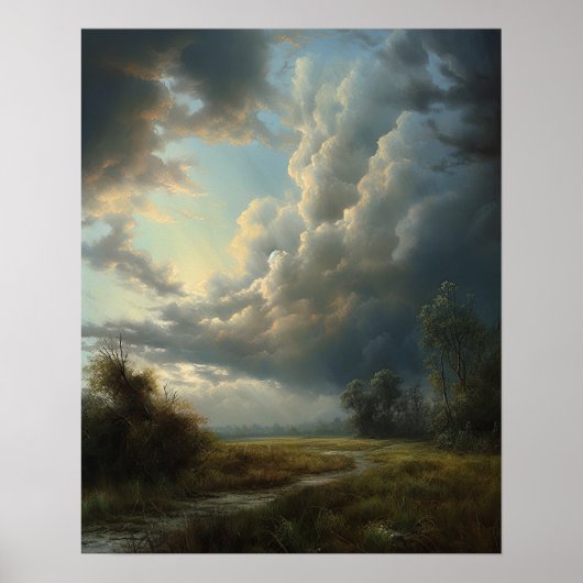 Moody Clouds Art Print Poster (Voorkant)