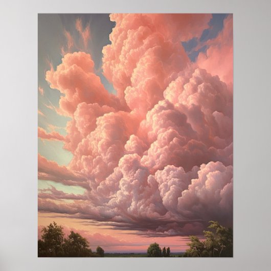 Moody Clouds Art Print Poster (Voorkant)