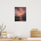 Moody Clouds Art Print Poster (Keuken)