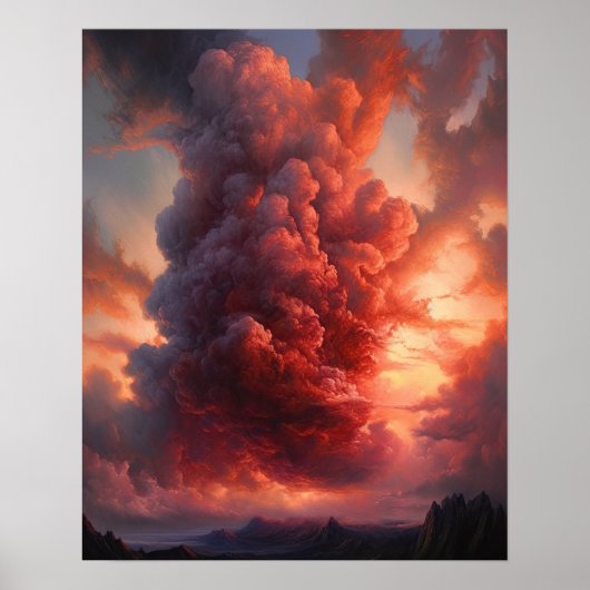 Moody Clouds Art Print Poster (Voorkant)