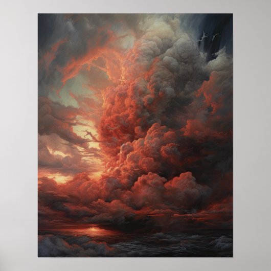 Moody Clouds Art Print Poster (Voorkant)